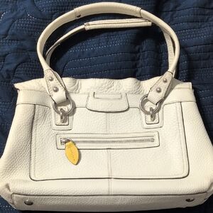 Coach White Leather Shoulder Bag